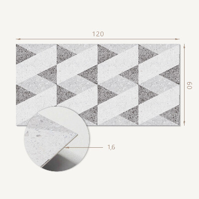 Obdĺžnikový stenový panel Kontrasty v geometrických tvaroch