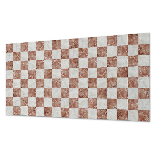 Samolepiaci panel na stenu Mramorová šachovnica v elegantnom štýle