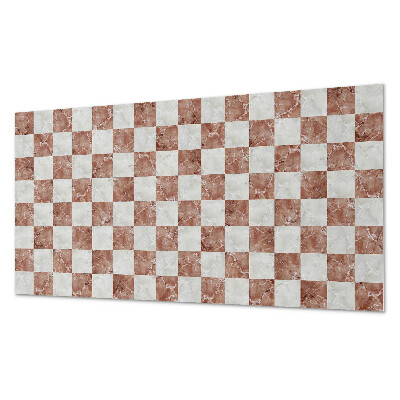 Samolepiaci panel na stenu Mramorová šachovnica v elegantnom štýle