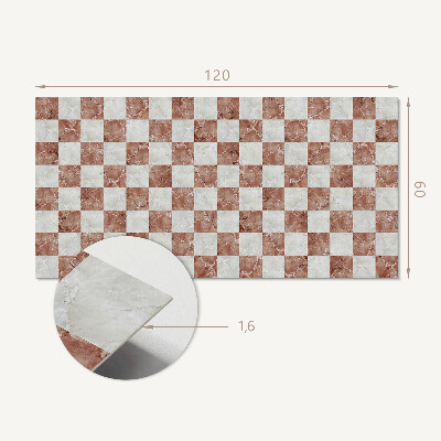 Samolepiaci panel na stenu Mramorová šachovnica v elegantnom štýle