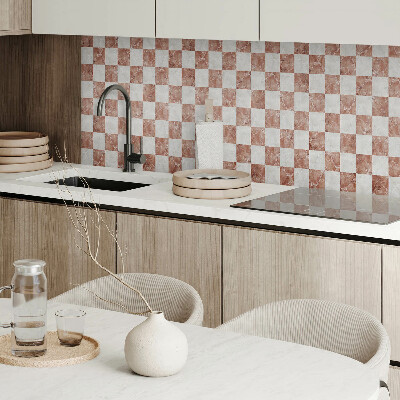 Samolepiaci panel na stenu Mramorová šachovnica v elegantnom štýle