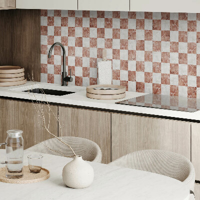 Samolepiaci panel na stenu Mramorová šachovnica v elegantnom štýle