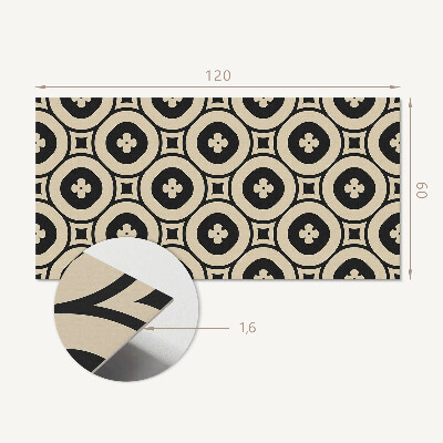 Obdĺžnikový panel na stenu Vzor štvorcových geometrických útvarov