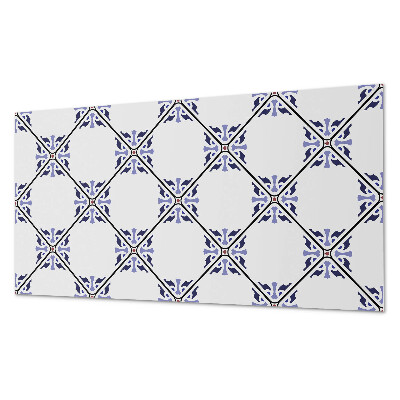 Obdĺžnikový stenový panel Zloženie kvetinového vzoru