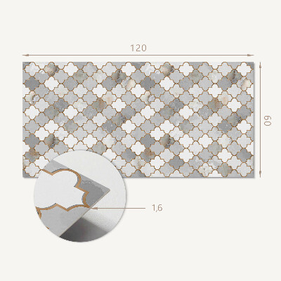 Obdĺžnikový panel na stenu Mozaikové tvary v harmonickom štýle