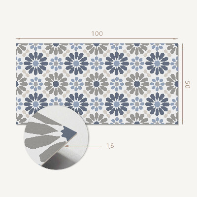 Samolepiaci panel na stenu Kvetinová harmónia v symetrii