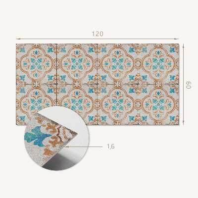 Obdĺžnikový panel na stenu Kvetinový dekoratívny vzor