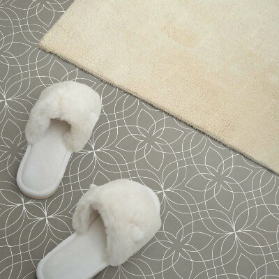 Obdĺžnikový stenový panel Kvetinový vzor v geometrickom štýle