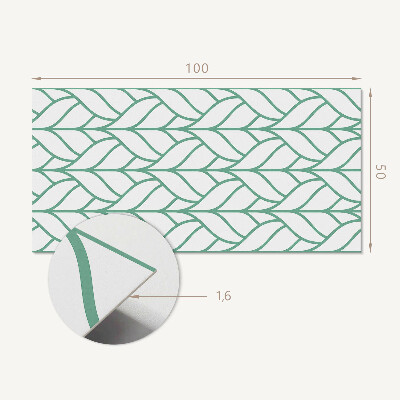 Obdĺžnikový stenový panel Listy v harmonickej symetrii