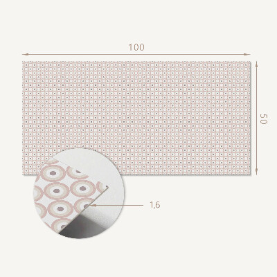 Obdĺžnikový stenový panel Kruhy v mriežkovom vzore