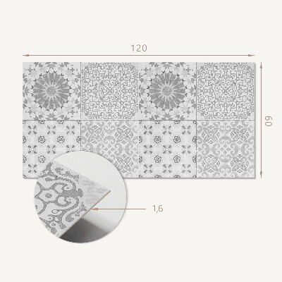 Samolepiaci panel na stenu Geometricko-kvetinový motív