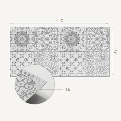 Samolepiaci panel na stenu Geometricko-kvetinový motív
