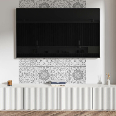 Samolepiaci panel na stenu Geometricko-kvetinový motív