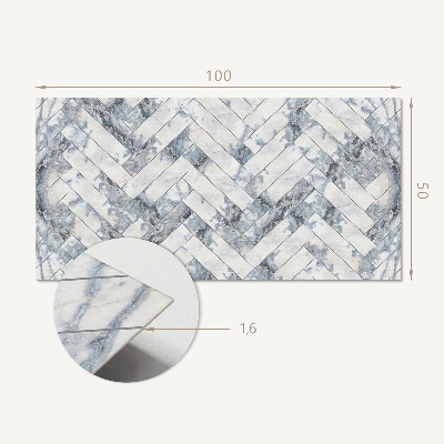 Obdĺžnikový stenový panel Mramorový vzor rybej kosti