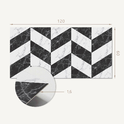 Obdĺžnikový panel na stenu Mramorová rybia kosť v elegantnom štýle