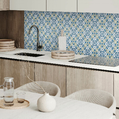 Obdĺžnikový stenový panel Geometrický motív s kvetinovým akcentom