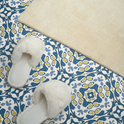 Obdĺžnikový stenový panel Geometrický motív s kvetinovým akcentom