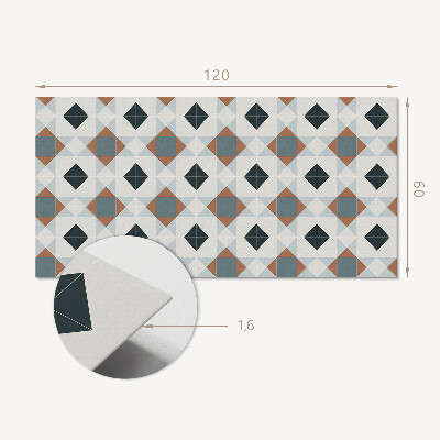 Samolepiaci panel na stenu Kachľový geometrický motív