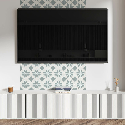 Obdĺžnikový panel na stenu Kvetinové motívy v geometrickom štýle