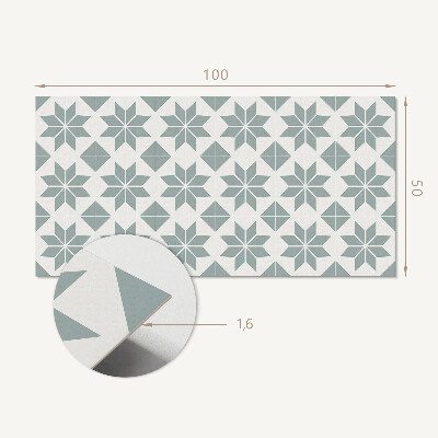Obdĺžnikový panel na stenu Kvetinové motívy v geometrickom štýle