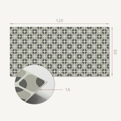 Obdĺžnikový stenový panel Kachľový geometrický motív