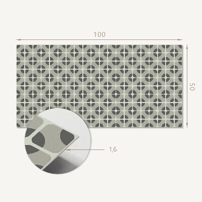 Obdĺžnikový stenový panel Kachľový geometrický motív