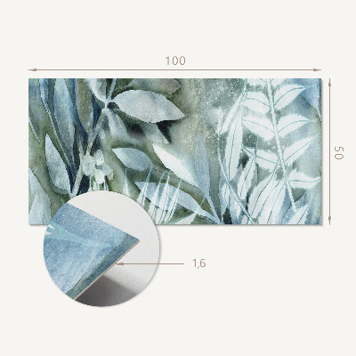 Obdĺžnikový panel na stenu Rastlinné akvarelové vzory