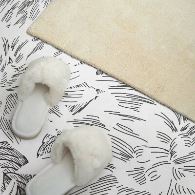 Obdĺžnikový stenový panel Kvetinový motív so zelenými listami