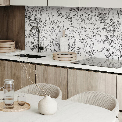 Obdĺžnikový stenový panel Kvetinový motív so zelenými listami