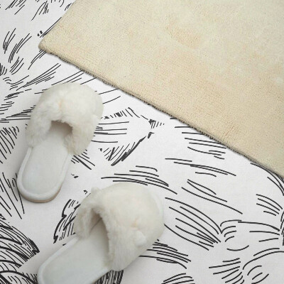 Obdĺžnikový stenový panel Kvetinový motív so zelenými listami