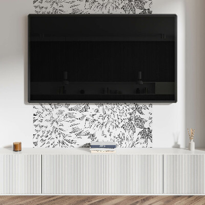 Obdĺžnikový stenový panel Kvetinový motív so zelenými listami