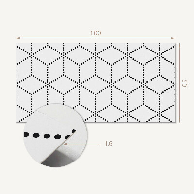 Obdĺžnikový stenový panel Motív šesťhrannej bodky