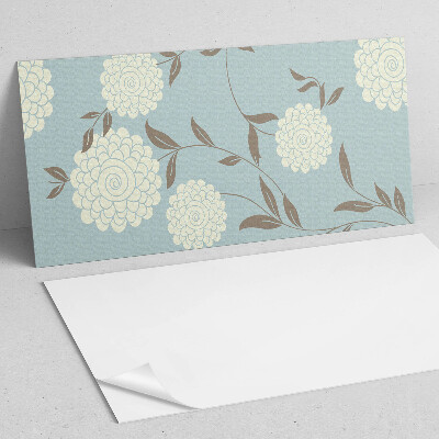 Obdĺžnikový panel na stenu Kvetinový motív so zelenými listami