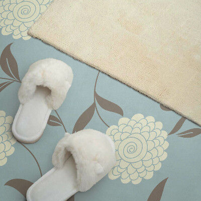 Obdĺžnikový panel na stenu Kvetinový motív so zelenými listami