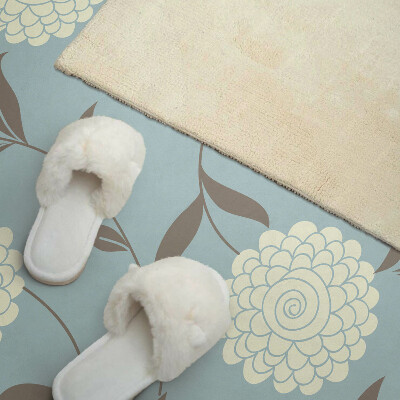 Obdĺžnikový panel na stenu Kvetinový motív so zelenými listami