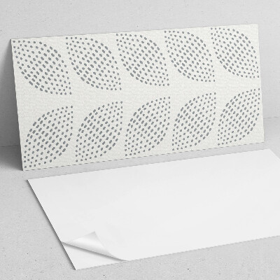 Obdĺžnikový stenový panel Listový motív s bodkami