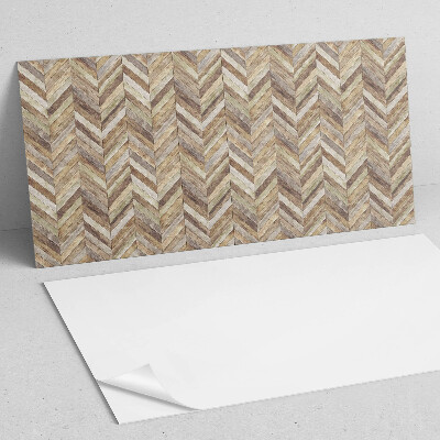 Samolepiaci panel na stenu Vzor rybej kosti vyrobený z drevených dosiek