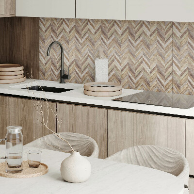 Samolepiaci panel na stenu Vzor rybej kosti vyrobený z drevených dosiek