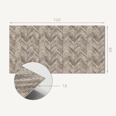 Obdĺžnikový stenový panel Doska v štýle rybej kosti