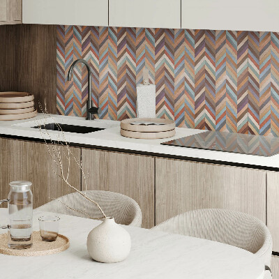 Samolepiaci panel na stenu Vzor rybej kosti v drevenom štýle