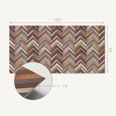 Samolepiaci panel na stenu Vzor rybej kosti v drevenom štýle