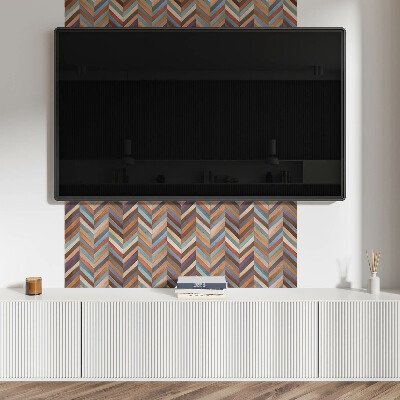 Samolepiaci panel na stenu Vzor rybej kosti v drevenom štýle