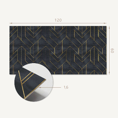 Obdĺžnikový panel na stenu Vzor čiar a geometrických tvarov