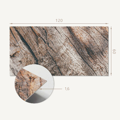 Obdĺžnikový panel na stenu Vzor dreva s kresbami