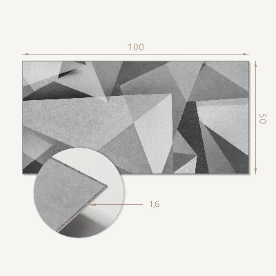 Obdĺžnikový stenový panel Abstraktný geometrický polygónový motív