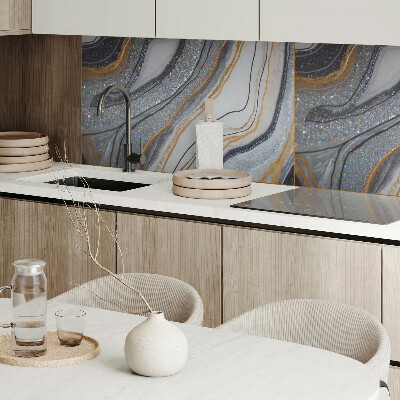 Obdĺžnikový panel na stenu Abstraktné vlny so svetelným efektom