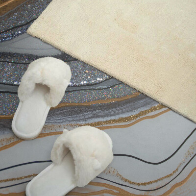 Obdĺžnikový panel na stenu Abstraktné vlny so svetelným efektom