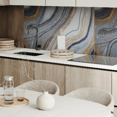 Obdĺžnikový panel na stenu Abstraktné vlny so svetelným efektom