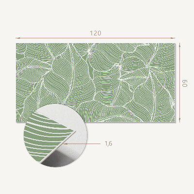 Samolepiaci panel na stenu Listy vo zvlnenom rytme