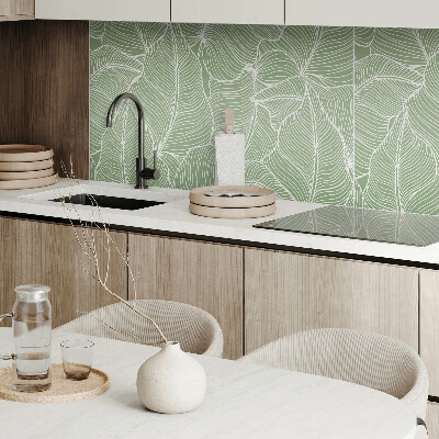 Samolepiaci panel na stenu Listy vo zvlnenom rytme